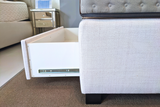 Norton Upholstered Drawer Storage Base with Hampton Headboard